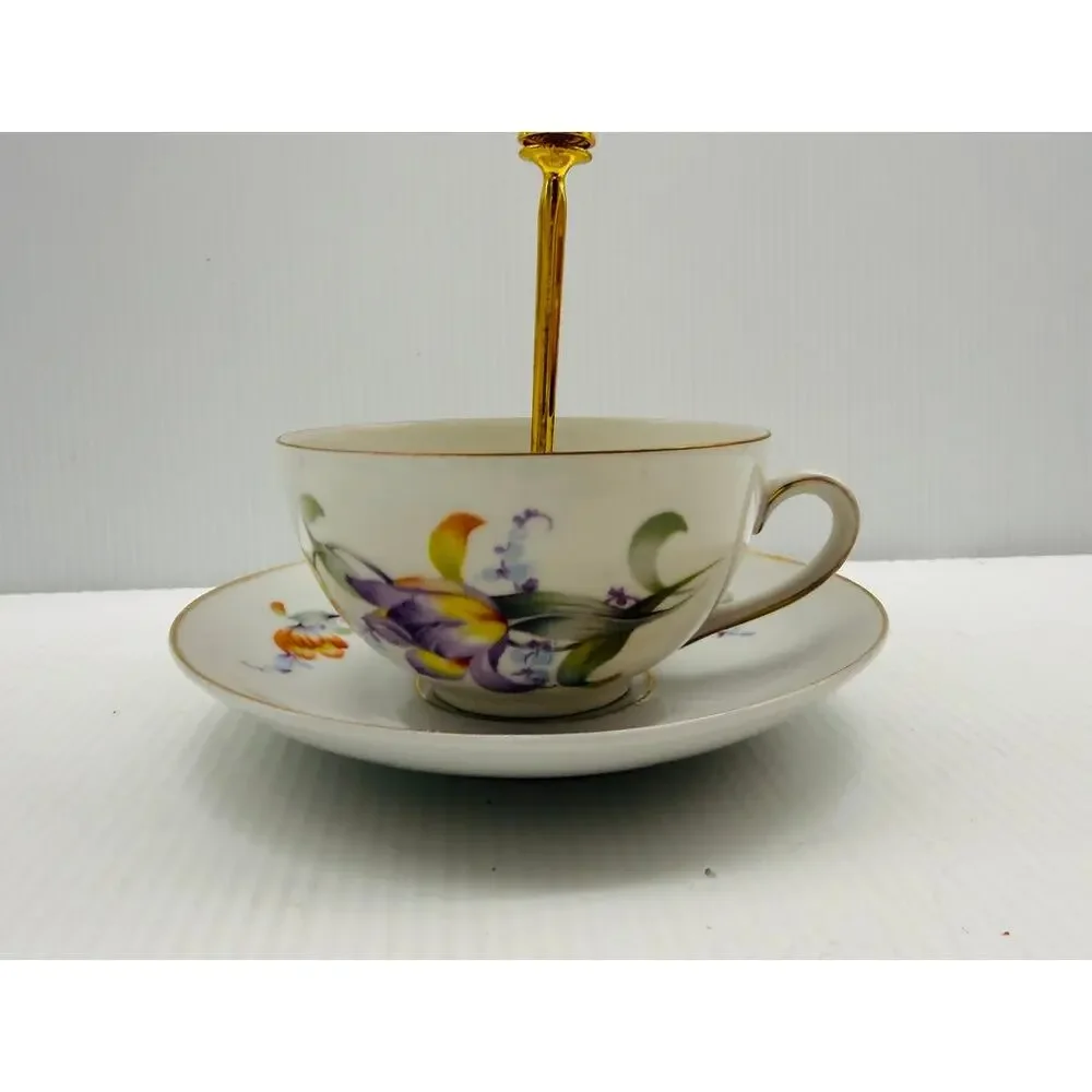 Vintage Teacup Bird Feeder Handmade Garden Decor